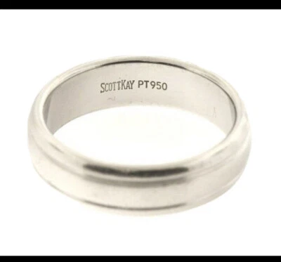 ScottKay PT 950 Men’s Wedding Band - Image 1 of 4