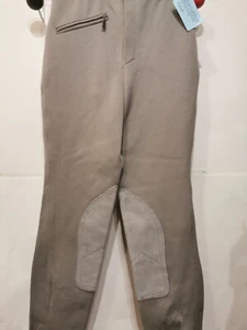 24"W 25"L SILVER GREY EURO STAR EQUINE SHOW PONY HORSE RIDING BREECHES - Picture 1 of 10