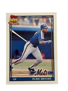 Brand New: Vintage 1991 topps Traded Hubie Brooks New York Mets Card - Picture 1 of 2