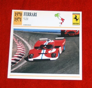1970-71 Ferrari 512M Compitizione - Edito-Service, SA Sammlerkarte - Bild 1 von 2