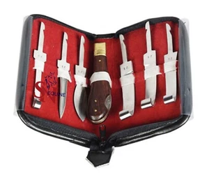 Kit de cuchillos Farrier Hoof conjunto billetera con cremallera - hoja de acero inoxidable de primera calidad - Imagen 1 de 1