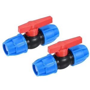 Ball Valve PE Plastic Shut Off Switch Connector Blue for 25mm Garden Irrigati... - Picture 1 of 4