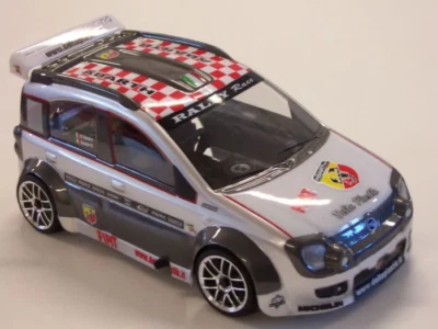 FT014 -Carrozzeria Body RC scala 1/10 FIAT PANDA ABARTH + DECALS + WING/ALETTONE - Immagine 1 di 4
