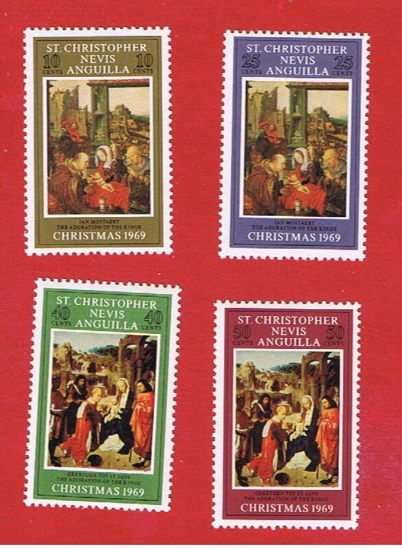 St. Kitts-Nevis  #202-205  MNH OG   Christmas    Free S/H - Image 1 of 1