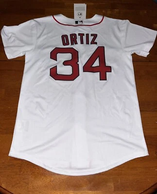 Camiseta costurada Nike MLB Youth David Ortiz #34 Boston Red Sox tamanho médio 10-12 nova com etiquetas - Imagem 1 de 4