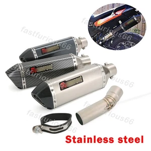 51MM System For BMW F650GS F700GS F800GS GT Left Exhaust Tips Muffler Mid Pipe - Picture 1 of 14
