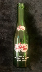 Vtg. 1947 Bubble Up 7oz. Soda Bottle...Beautiful Green Glass...Lima, OH..ACL - Picture 1 of 5