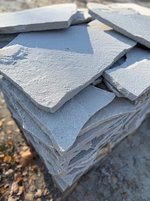 15 m 2 Naturstein Dünner Sandstein Weiß Beige Grillmauer Wildverband 2–3 cm - Bild 1 von 4