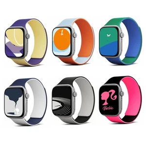Magnetic Litchi Pattern Soft Silicone Watch Band Strap Buckle for iWatch 10/11 - Bild 1 von 20
