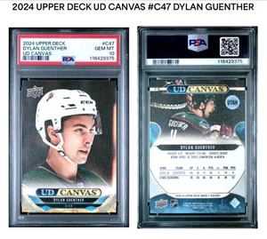 2024-25 Upper Deck Series 1 UD Canvas Dylan Guenther #C47 PSA 10 POP1 🔥💎 - Bild 1 von 3
