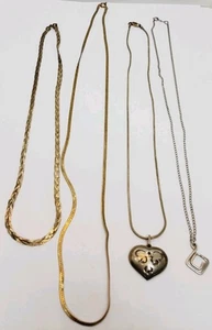 Vintage Lot Of 4 Sterling Silver 925 Chain Necklace Lot (58) - Picture 1 of 6