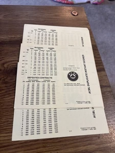 ACBL Duplicate Instant Bridge Scorer página 1982 lote de 10 - Imagen 1 de 2