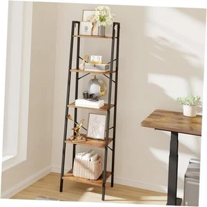 Ladder Shelf, Bookshelf Bookcase, Freestanding Corner Storage Shelve with 2 - Picture 1 of 7