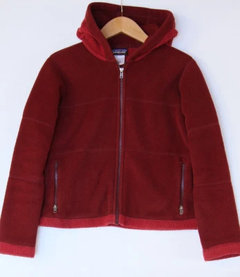 Chaqueta con Capucha Patagonia Para Mujer Synchilla Roja Cremallera Completa Bolsillos Exterior EE. UU. Foto 1 de 4