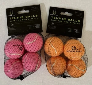 MINI Tennis Balls for Dogs, Two (4 Pack) Puppy/Small Dog Balls Orange And Pink - Picture 1 of 7