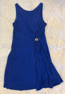 Vestido Medusa Drapeado Colección Versace - Azul Real - IT 46 / US 12 Foto 1 de 4