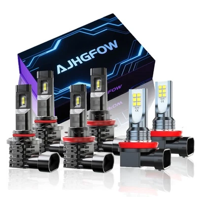 For GMC Terrain SLE/SLT 2010-2015 LED Headlight High-Low Beam+Fog Light Bulb Kit - Image 1 of 4