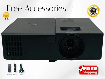 Dell 1550 DLP Projector for Office Presentations 4K 3800 ANSI 3D Ready w/Bundle⭐ - Image 1 of 4