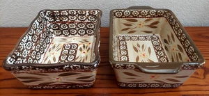 Set of Two Temptations by Tara Old World Brown 1 Qt Baking Dishes - Picture 1 of 14