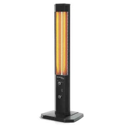 KUMTEL Stufa riscaldatore carbonio infrarossi termostato verticale a colonna 1200 w
