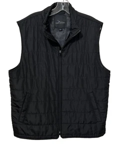 Chaleco Marc Anthony Negro Cremallera Completa Acolchado Forrado Bolsillos Para Hombre Talla Grande - Imagen 1 de 4