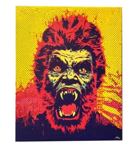 The Wolfman Pop Art & Abstract Print Canvas Comic Art Horror Film Movie Artwork - Picture 1 of 1