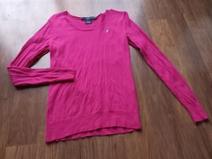 Ralph Lauren Sport Pink Pullover, 100% Merino Wool, Size L, Woman's - Picture 1 of 6