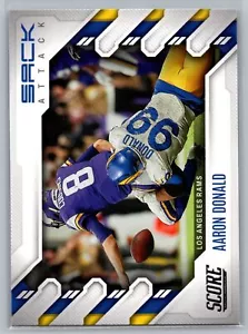 2022 Score #SA-AD Aaron Donald Sack Attack Gold Los Angeles Rams - Picture 1 of 2