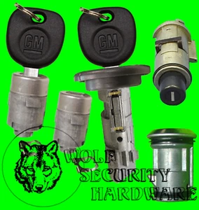 Interruptor de encendido Escalade 03-04 cilindro puerta repuesto neumático puerta levadiza cerradura 2 GM llave - Imagen 1 de 3