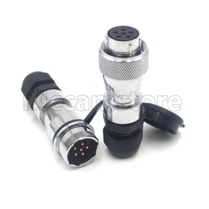 WS20 6 pin Pair Waterproof Connector Male Female,Aviation Cable Power Connector - Picture 1 of 8