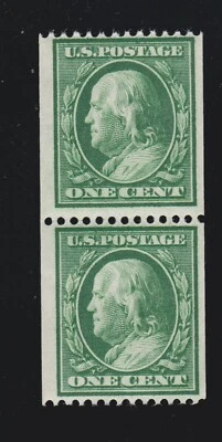 US 348 1c Franklin Mint Pair F-VF OG NH SCV $225 - Image 1 of 2