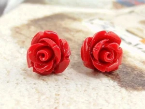 Aretes Premier Design rosa rojo oscuro - Imagen 1 de 3