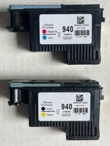 3 ensembles (6) têtes d'impression HP 940 authentiques Virgin entièrement d'occasion pour remise à neuf - Photo 1/1