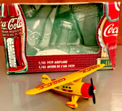 Coca Cola, 1:43 scale 1929 airplane. Die Cast metal New in Box. 1999 collectible - Image 1 of 4