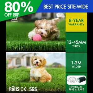 OTANIC Artificial Grass 10-20SQM 12/18/35/45mm Synthetic Turf Fake Lawn Plant - Picture 1 of 204