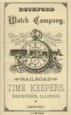 Rockford Watch Co Railroad TimeKeepers 1882 Catalog reprint, New $0 US Shipping!