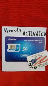 Carte SIM haute vitesse Telcel SimCard MEXICO CITY 5G DÉJÀ ACTIVÉE... - Photo 1 sur 8