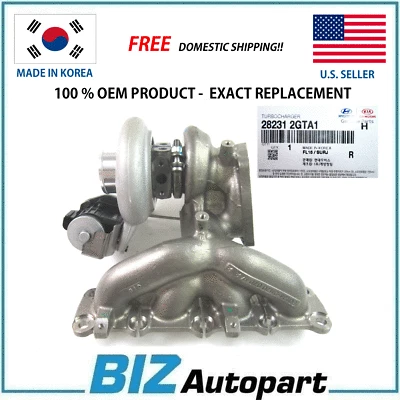 GENUINE TURBOCHARGER Fits 2015-2021 HYUNDAI & KIA 28231-2GTA1- CHECK FITMENT Foto 1 de 4