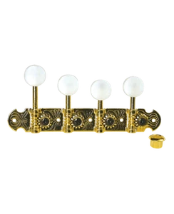 Golden Gate FM-3 Embossed F-Style Mandolin Tuning Machines 2 Planks (4+4) - Gold - Picture 1 of 1
