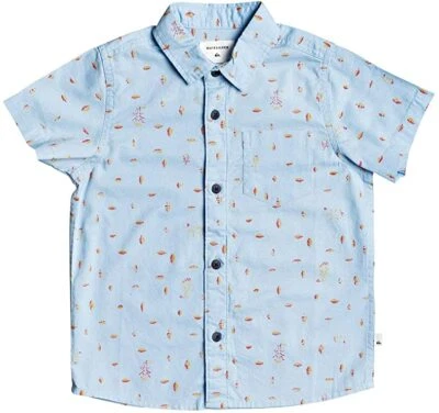 New NWT Boys Quiksilver Little Pacific Short Sleeve Button-up Shirt Size 3 - Image 1 of 3