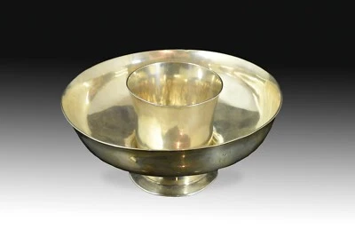 Набор серебряного стекла и лотка или набор ополаскивателей. Барселона, 18 век. С клеймами - Изображение 1 из 4