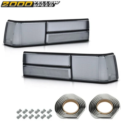 Fit For Ford Mustang 1987-1993 Rear Tail Lights Taillamps Smoke Pair  Foto 1 de 4