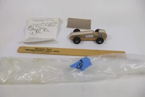 Vintage Woodway Toys Meanstreaks Wooden Toy Race Car and Power Stick - Picture 1 of 17