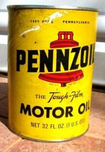 Lata vintage Pennzoil Z-7 1 cuarto de galón de aceite, la película dura aceite - Imagen 1 de 4