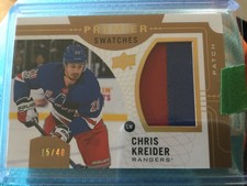 2017 Upper Deck Premier Swatches Premium Material /40 Chris Kreider #PS-CK Patch