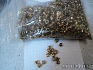 One Pound+, Hollow Brass Tubular Rivets 3/16"ID x 7/32" OAL- more then 1000 pcs. - Picture 1 of 2
