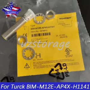 For Turck BIM-M12E-AP4X-H1141 Inductive Proximity Sensor 10-65VDC 200mA PNP 90mm - Picture 1 of 5