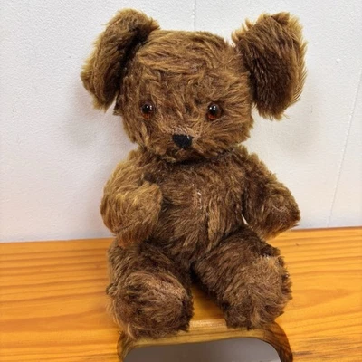 ANTIQUE VINTAGE MOHAIR TEDDY BEAR 10" Collectible Plush - Image 1 of 4