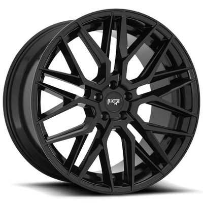 Niche M224 Gamma 18x8 5x4.5" +40mm Gloss Black Wheel Rim 18" Inch Foto 1 de 4