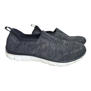 Skechers Black Glider Stunner Flat Knit Slip on Sneakers Size 9 Cool Memory Foam - Picture 1 of 17